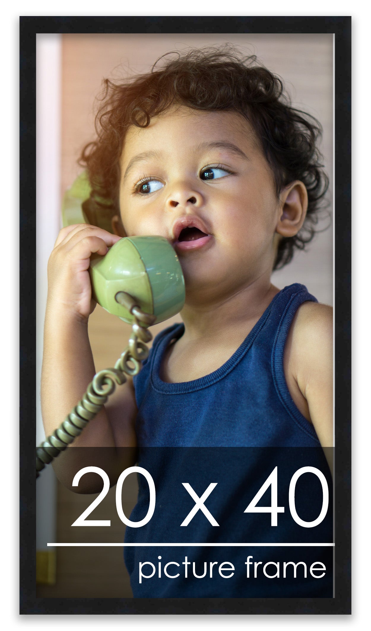 Contemporary Black Wood Picture Frame