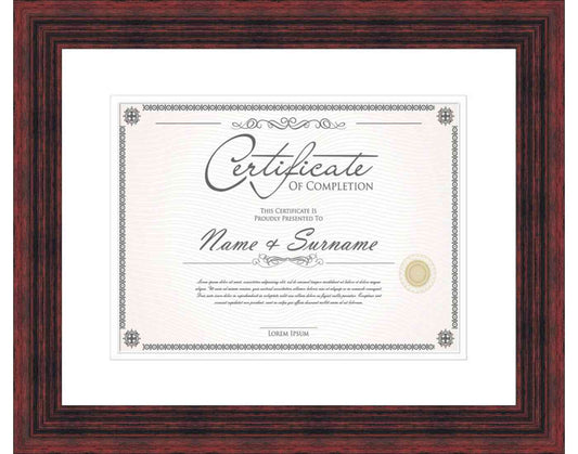 cherry Frame for Certificates & Diplomas