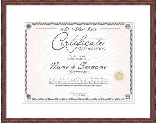 mahogany Frame for Certificates & Diplomas