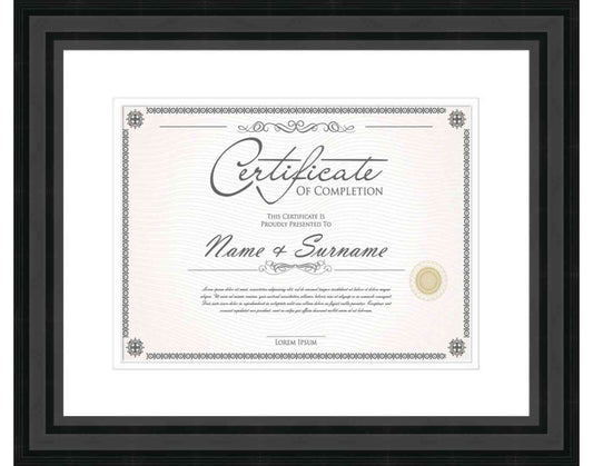 black Frame for Certificates & Diplomas
