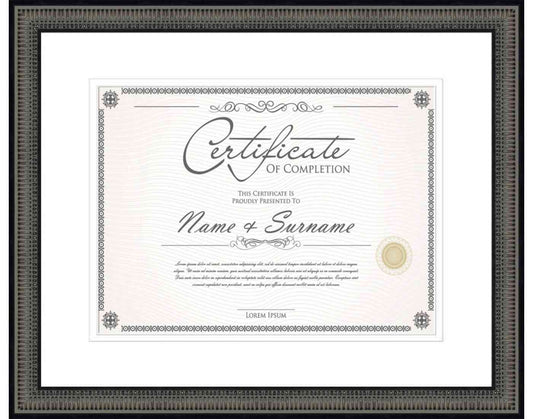 black Frame for Certificates & Diplomas