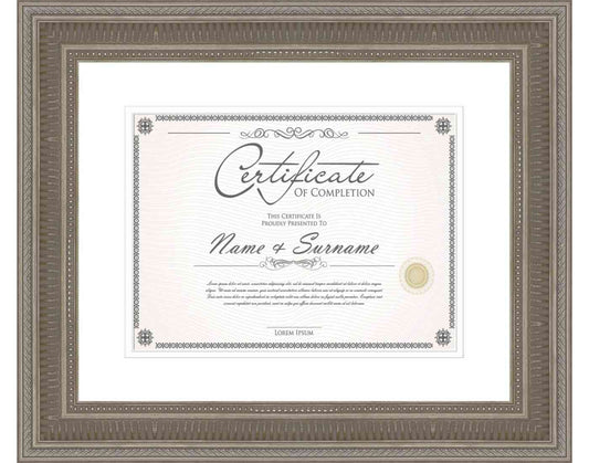 pewter Frame for Certificates & Diplomas
