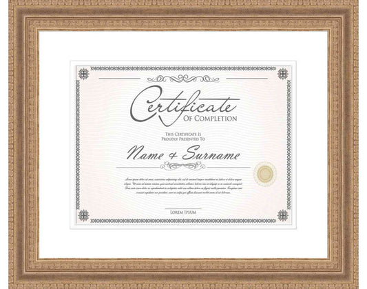 silver Frame for Certificates & Diplomas