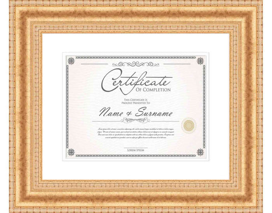 gold Frame for Certificates & Diplomas