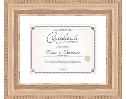 silver Frame for Certificates & Diplomas