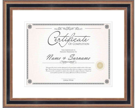 gold Frame for Certificates & Diplomas