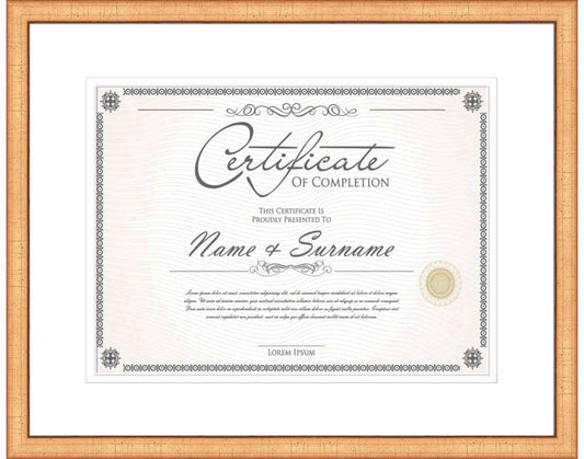 antique gold Frame for Certificates & Diplomas