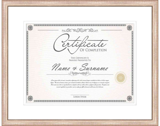 antique silver Frame for Certificates & Diplomas