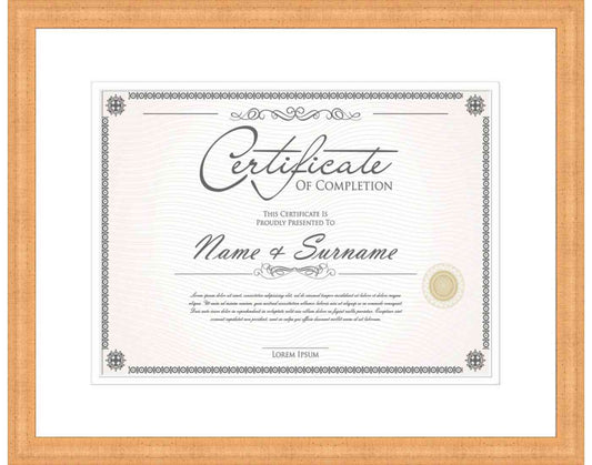 antique gold Frame for Certificates & Diplomas
