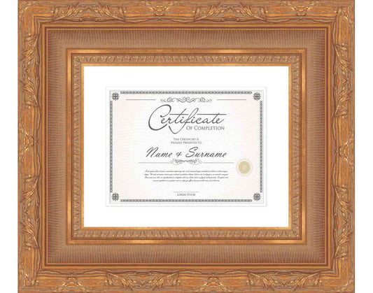 gold Frame for Certificates & Diplomas