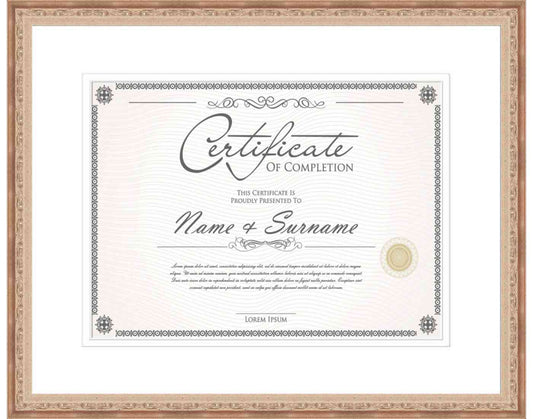 silver Frame for Certificates & Diplomas