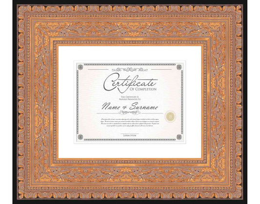 antique gold Frame for Certificates & Diplomas