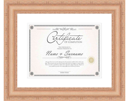 silver Frame for Certificates & Diplomas