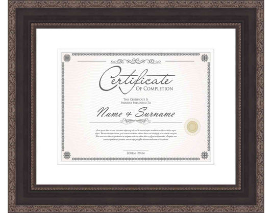 black Frame for Certificates & Diplomas