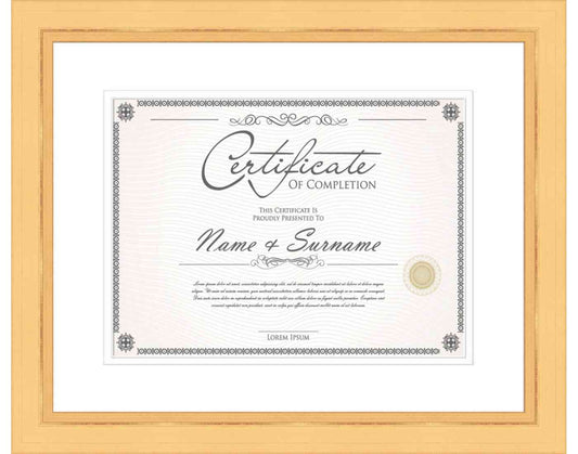 gold Frame for Certificates & Diplomas