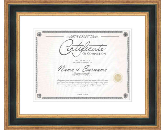 gold Frame for Certificates & Diplomas
