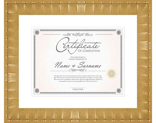 gold Frame for Certificates & Diplomas