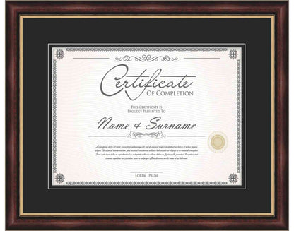 cherry Frame for Certificates & Diplomas