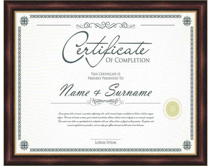 cherry Frame for Certificates & Diplomas