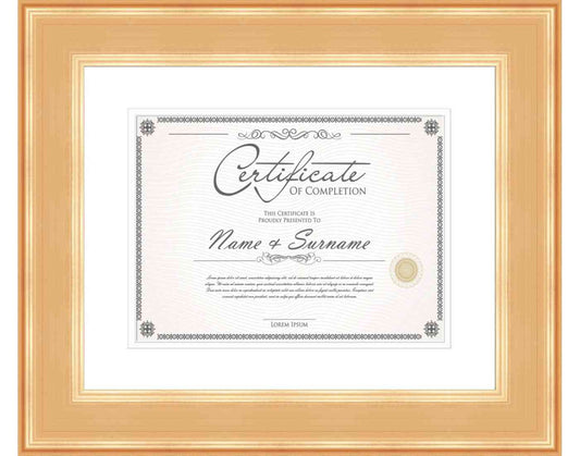 gold Frame for Certificates & Diplomas