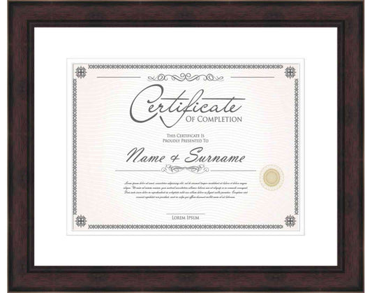cherry Frame for Certificates & Diplomas