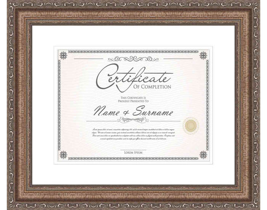 antique silver Frame for Certificates & Diplomas