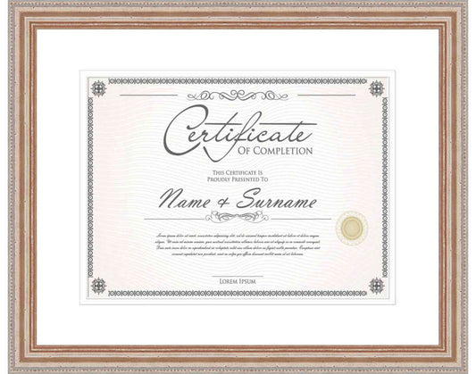 antique silver Frame for Certificates & Diplomas