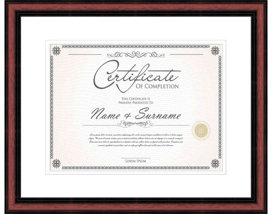 mahogany Frame for Certificates & Diplomas