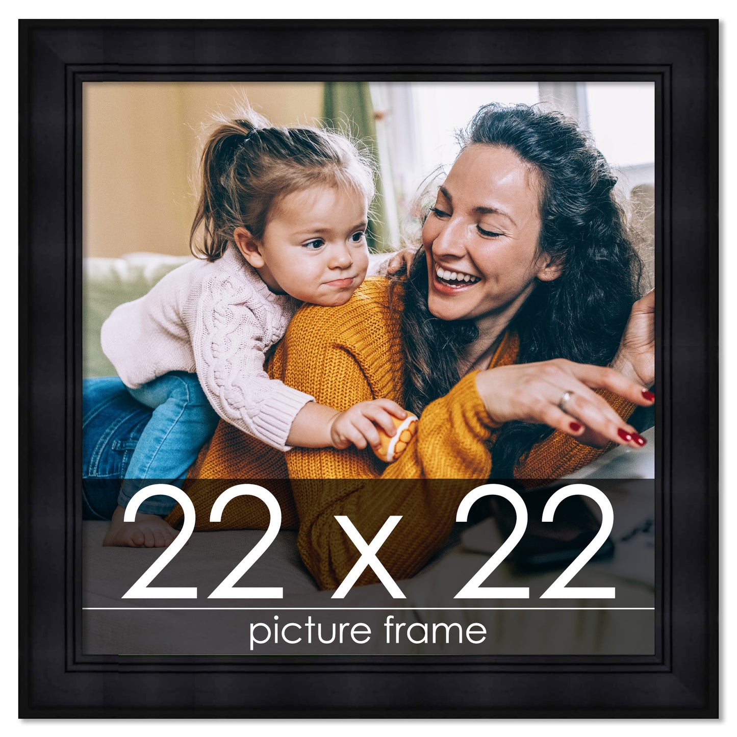 Contemporary Black Wood Picture Frame