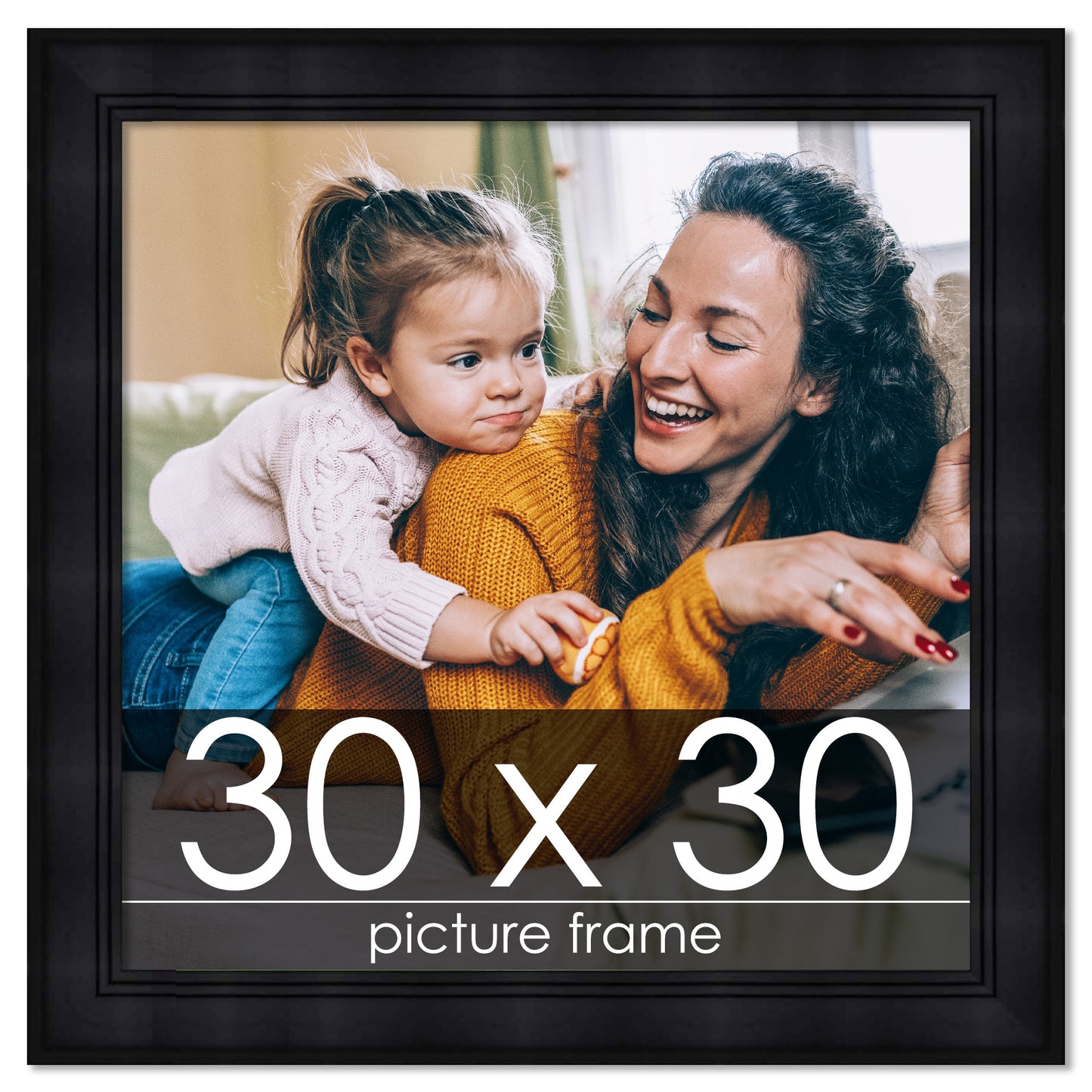 Contemporary Black Wood Picture Frame