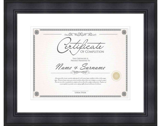 black Frame for Certificates & Diplomas