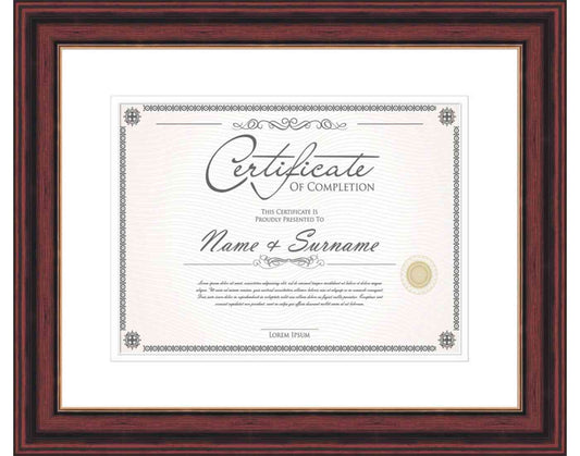 cherry Frame for Certificates & Diplomas