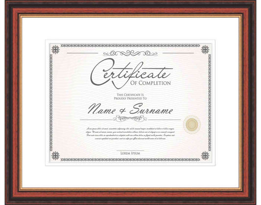 cherry Frame for Certificates & Diplomas