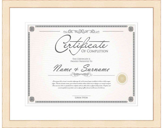 natural Frame for Certificates & Diplomas