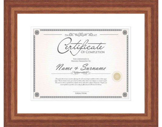 honey pecan Frame for Certificates & Diplomas