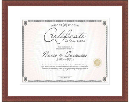 mahogany Frame for Certificates & Diplomas