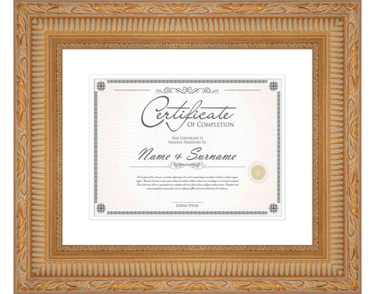 gold Frame for Certificates & Diplomas