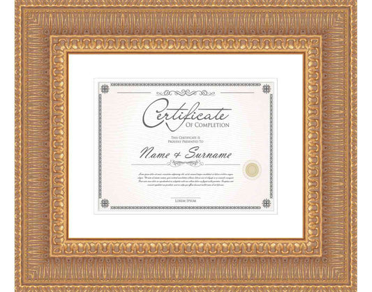 gold Frame for Certificates & Diplomas