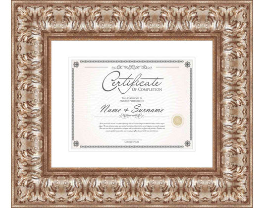 antique silver Frame for Certificates & Diplomas