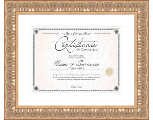 silver Frame for Certificates & Diplomas