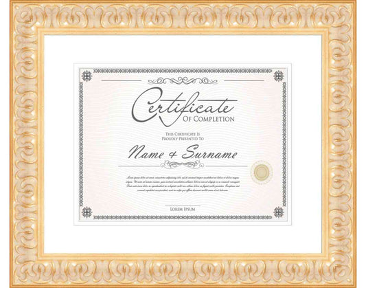 gold Frame for Certificates & Diplomas