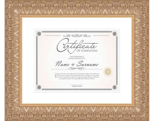 silver Frame for Certificates & Diplomas