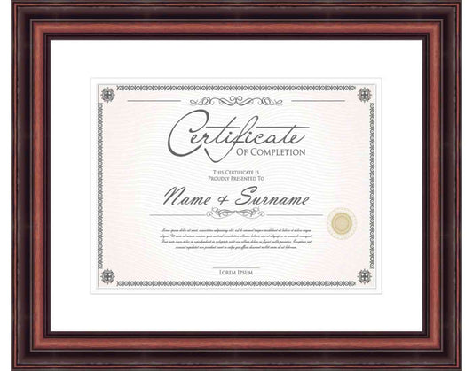 cherry Frame for Certificates & Diplomas