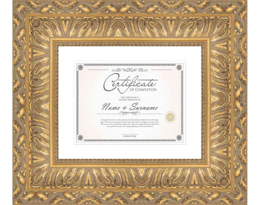 gold Frame for Certificates & Diplomas
