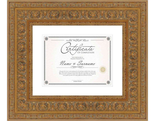 gold Frame for Certificates & Diplomas