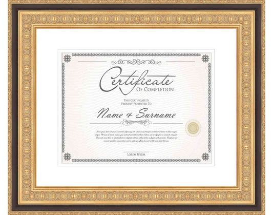 gold Frame for Certificates & Diplomas