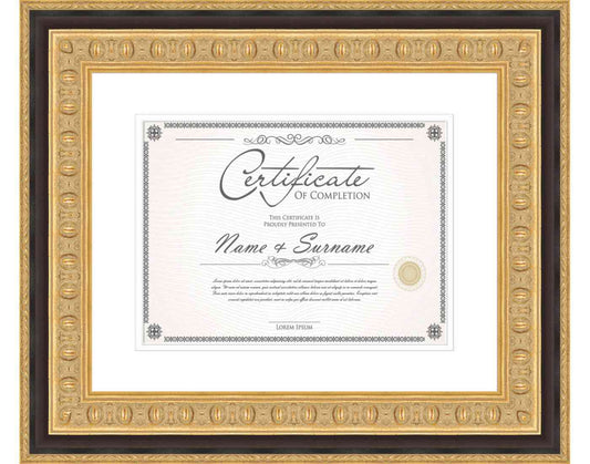 gold Frame for Certificates & Diplomas