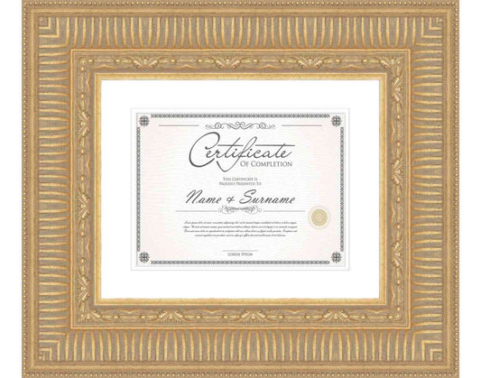 gold Frame for Certificates & Diplomas