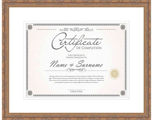 gold Frame for Certificates & Diplomas