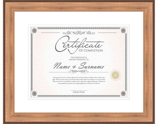 gold Frame for Certificates & Diplomas